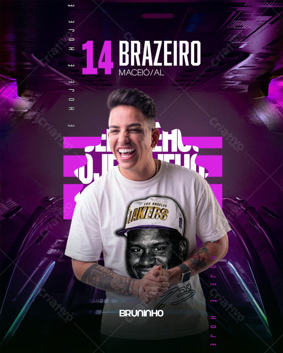 Flyer Balada Show Brazeiro Maceió PSD Editável