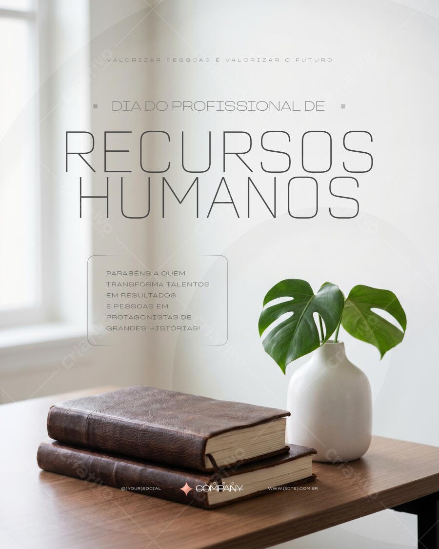 Post Instagram Dia do Profissional de RH PSD Editável