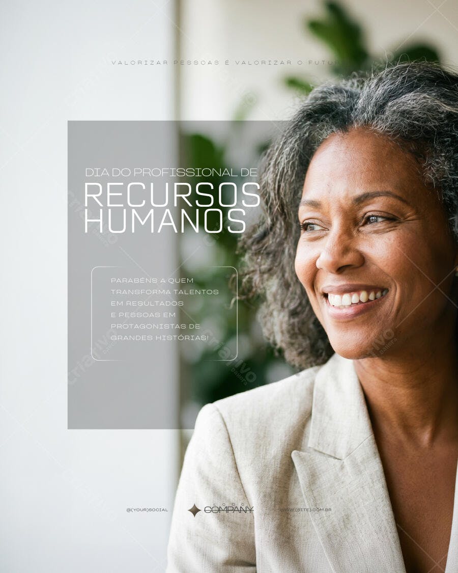 Post Instagram Dia do RH Recursos Humanos PSD Editável