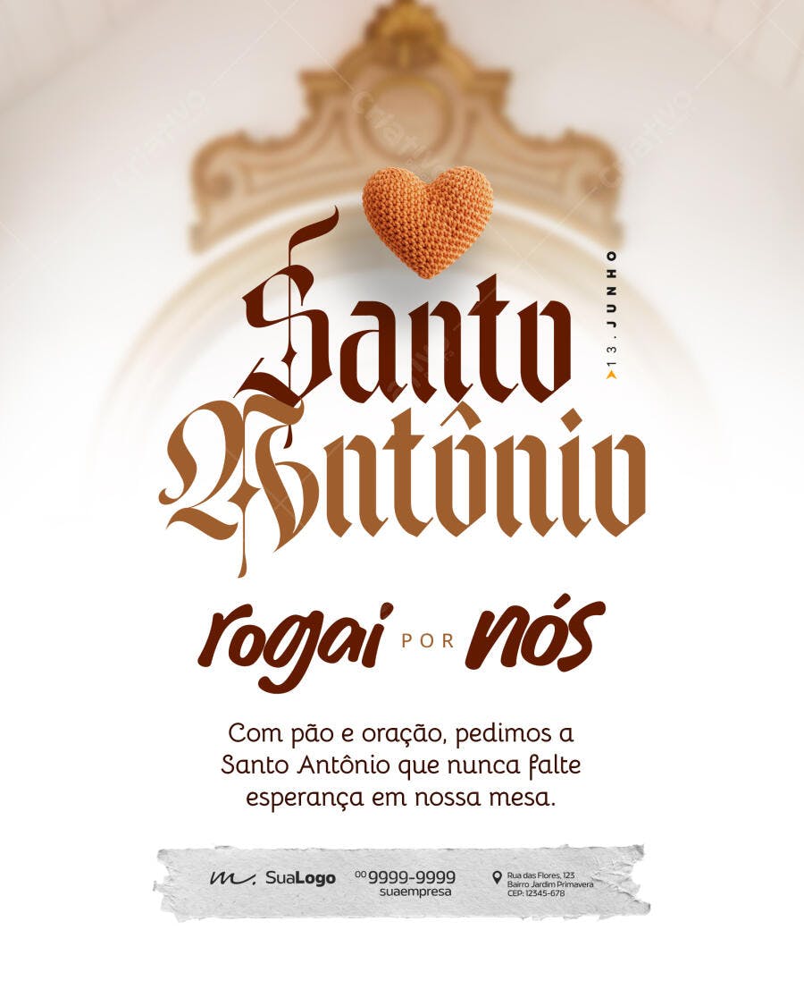 Post Santo Antônio 13 de Junho PSD Editável