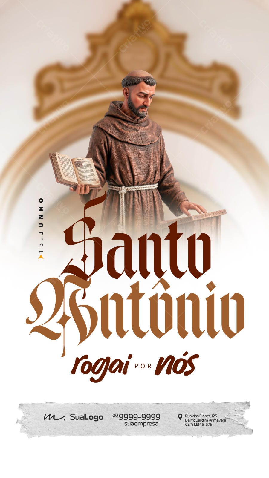 Story Santo Antônio 13 de Junho PSD Editável