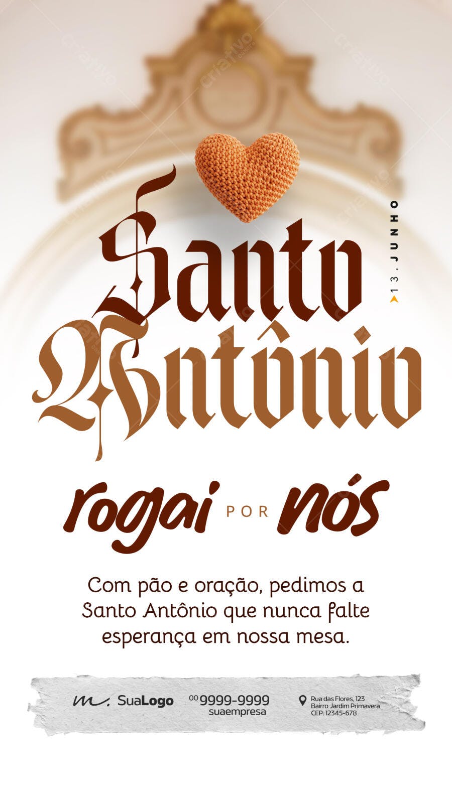Story Santo Antônio Rogai Por Nós Junho PSD Editável