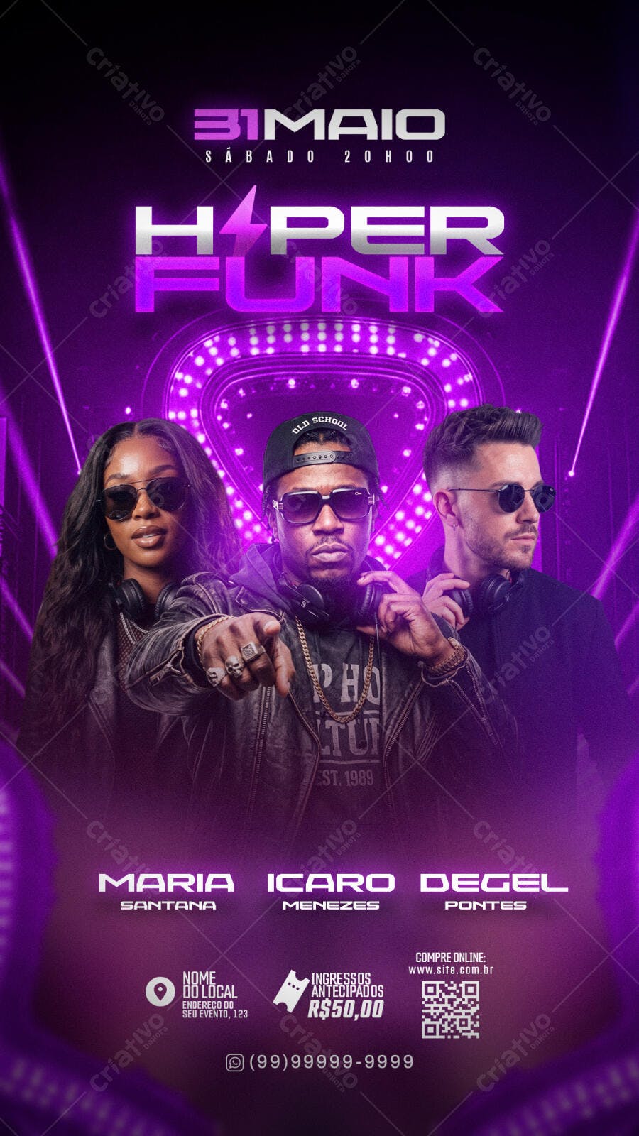 Flyer Festa Hyper Funk 31 Maio PSD Editável