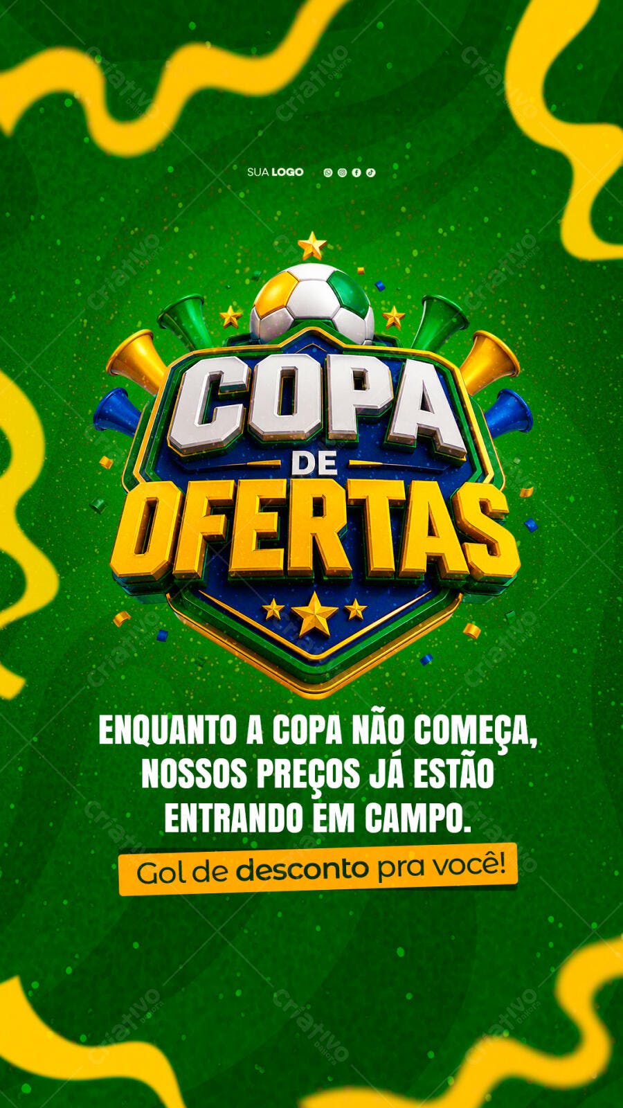 Story Copa de Ofertas Futebol Promoção PSD Editável