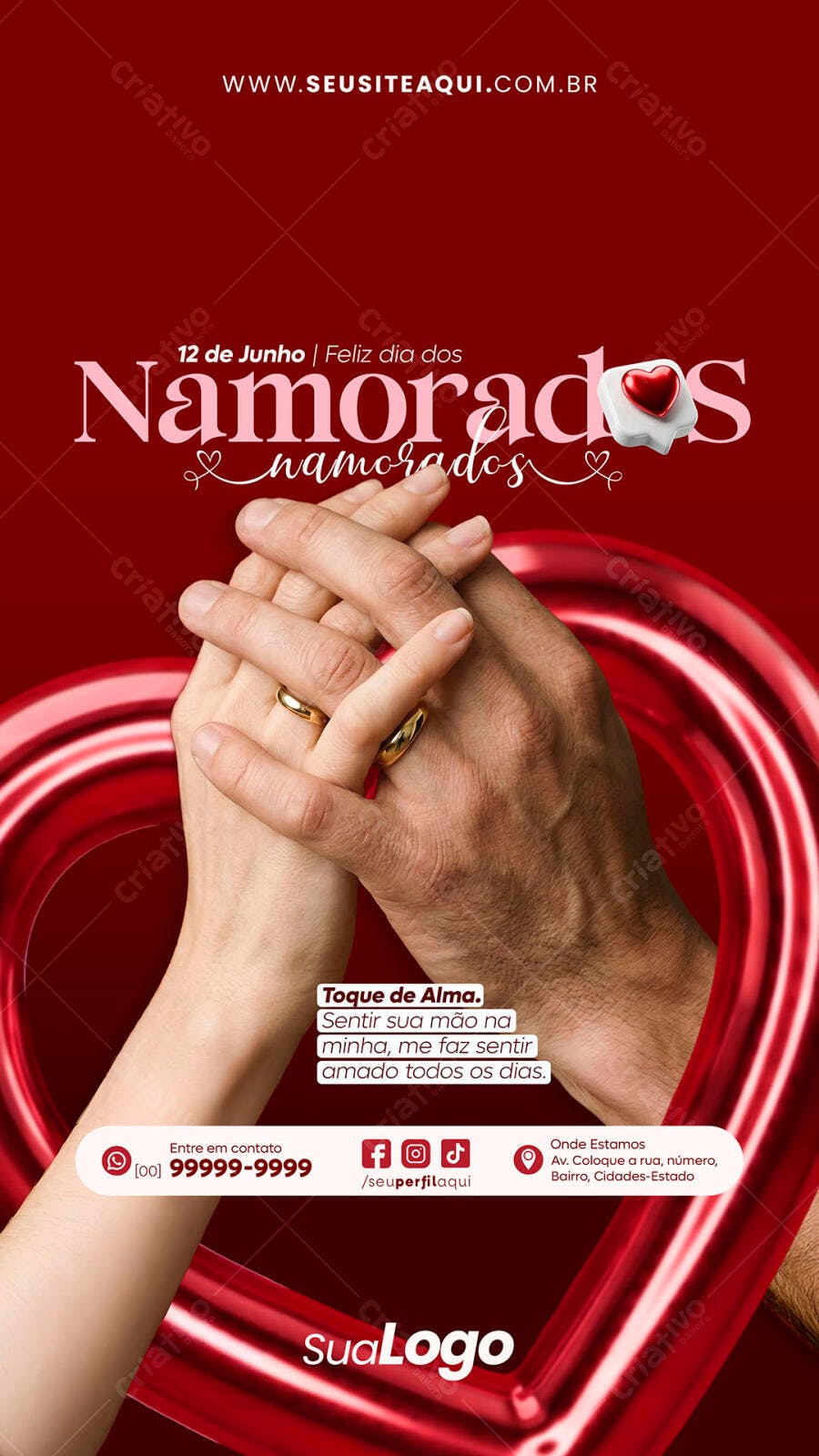 Story Dia dos Namorados 12 de Junho Casal PSD Editável