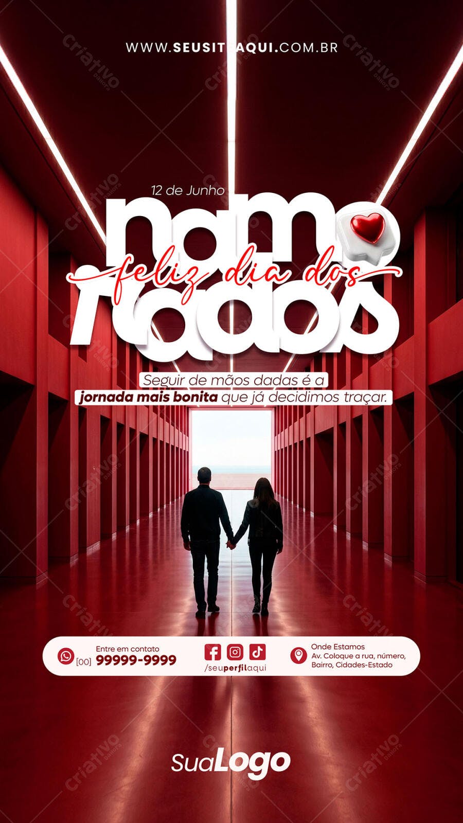 Story Dia dos Namorados 12 de Junho Casal PSD Editável