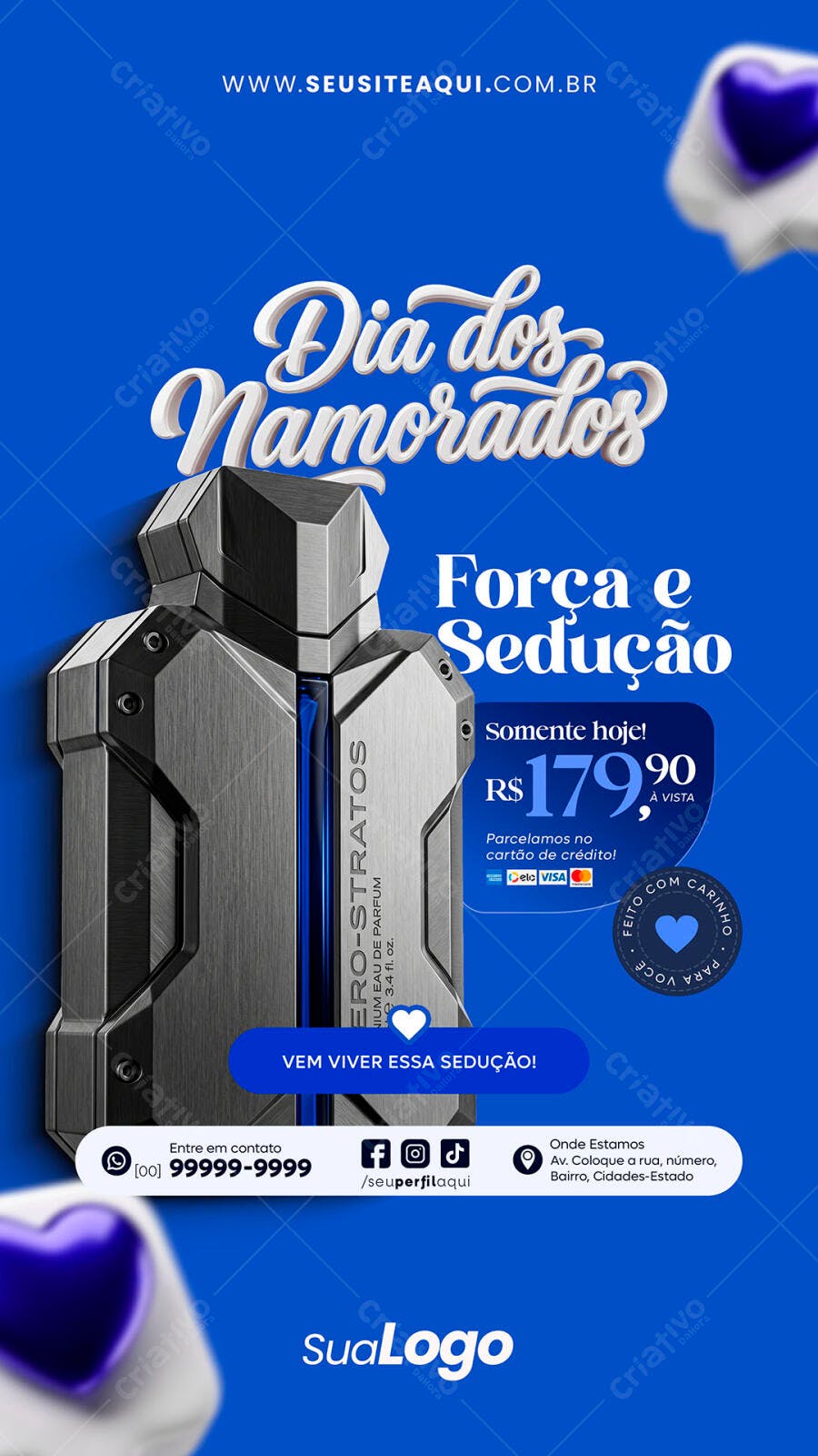 Story Dia dos Namorados Perfumaria Masculina PSD Editável