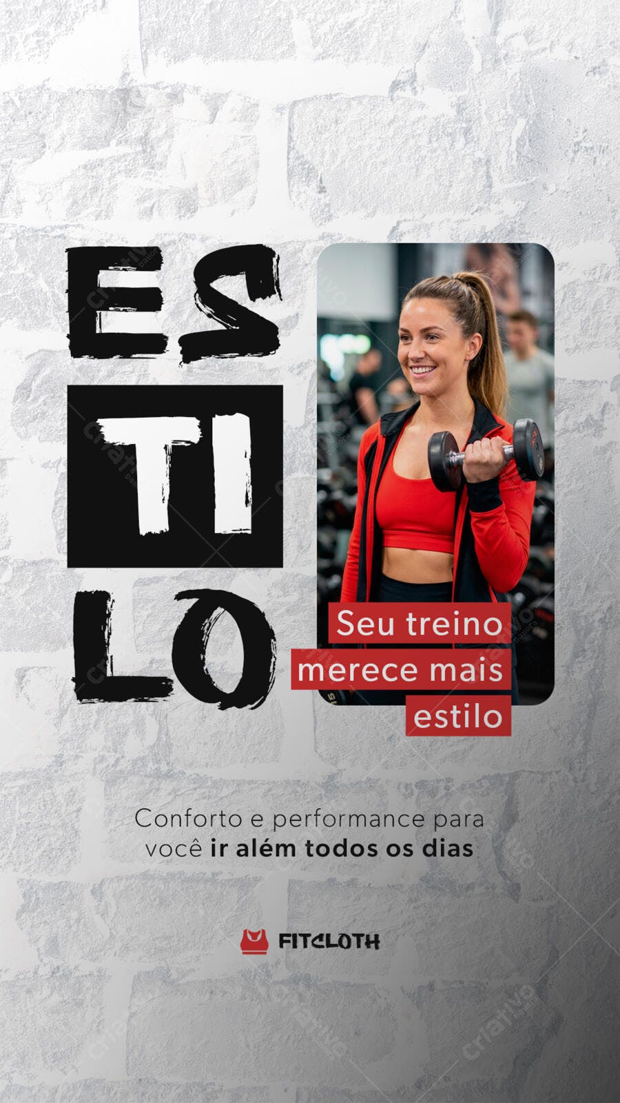 Story Instagram Academia Fitness Estilo PSD Editável