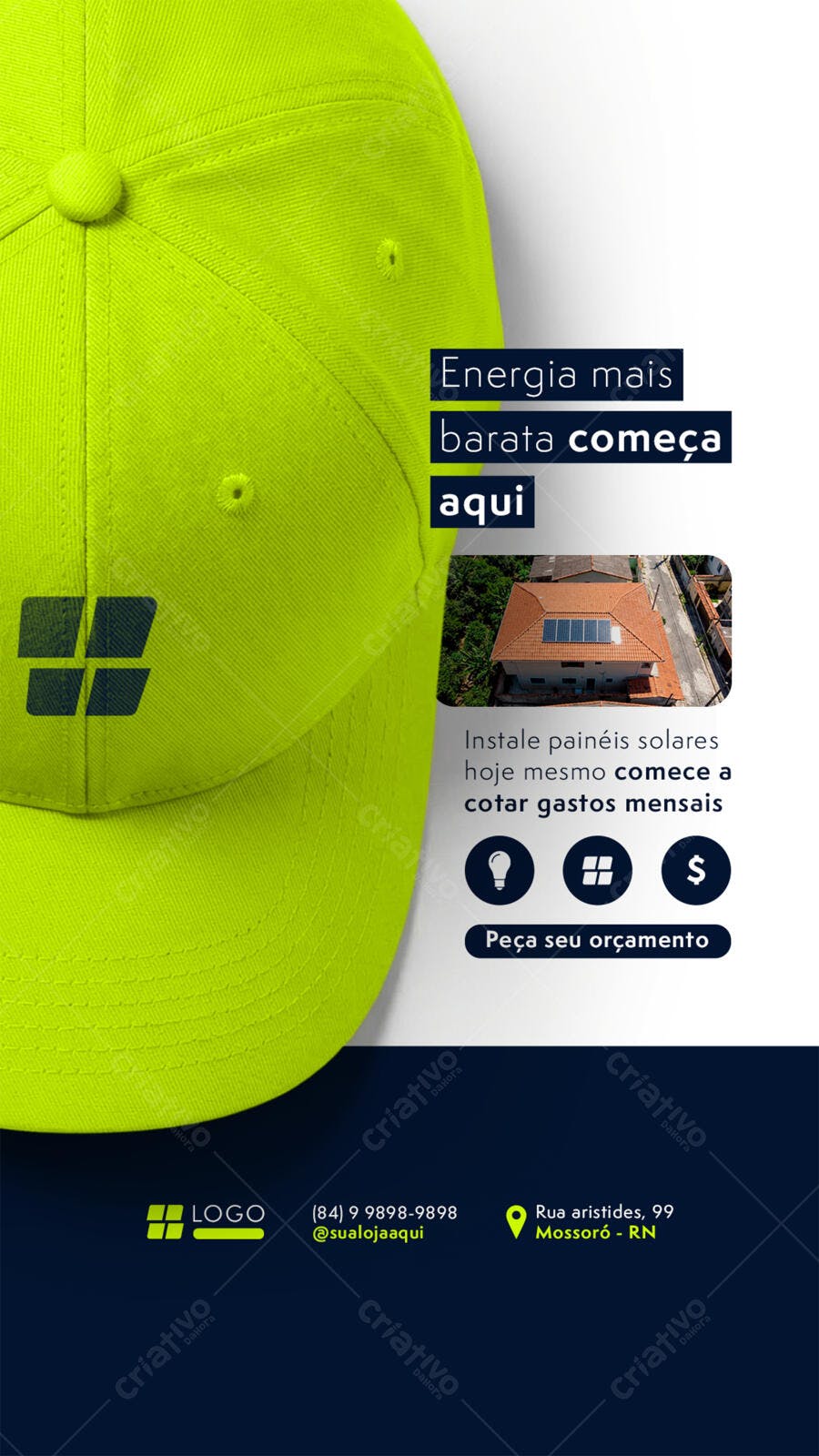 Story Instagram Energia Solar Sustentável PSD Editável