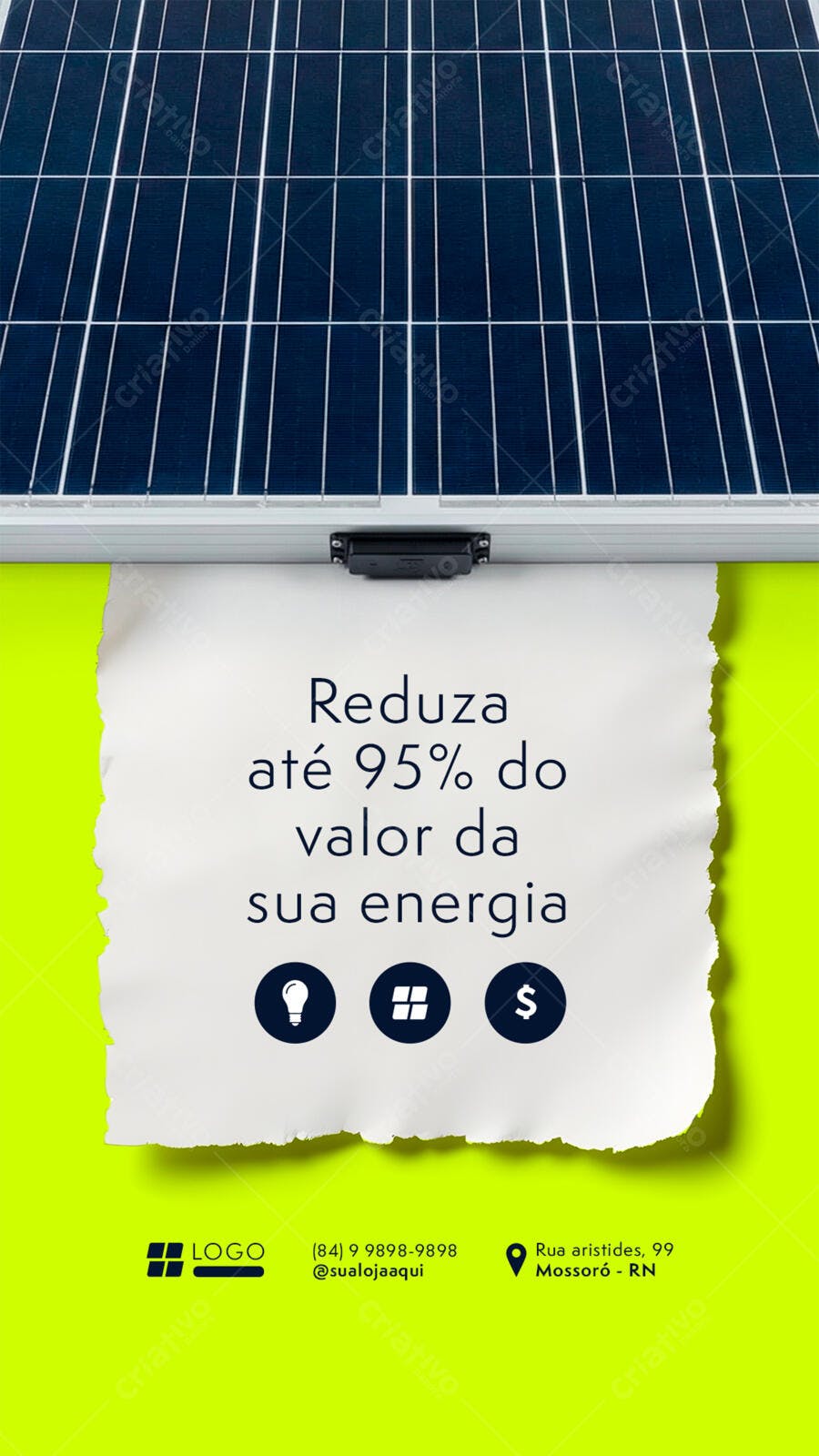 Story Instagram Energia Solar Sustentável PSD Editável