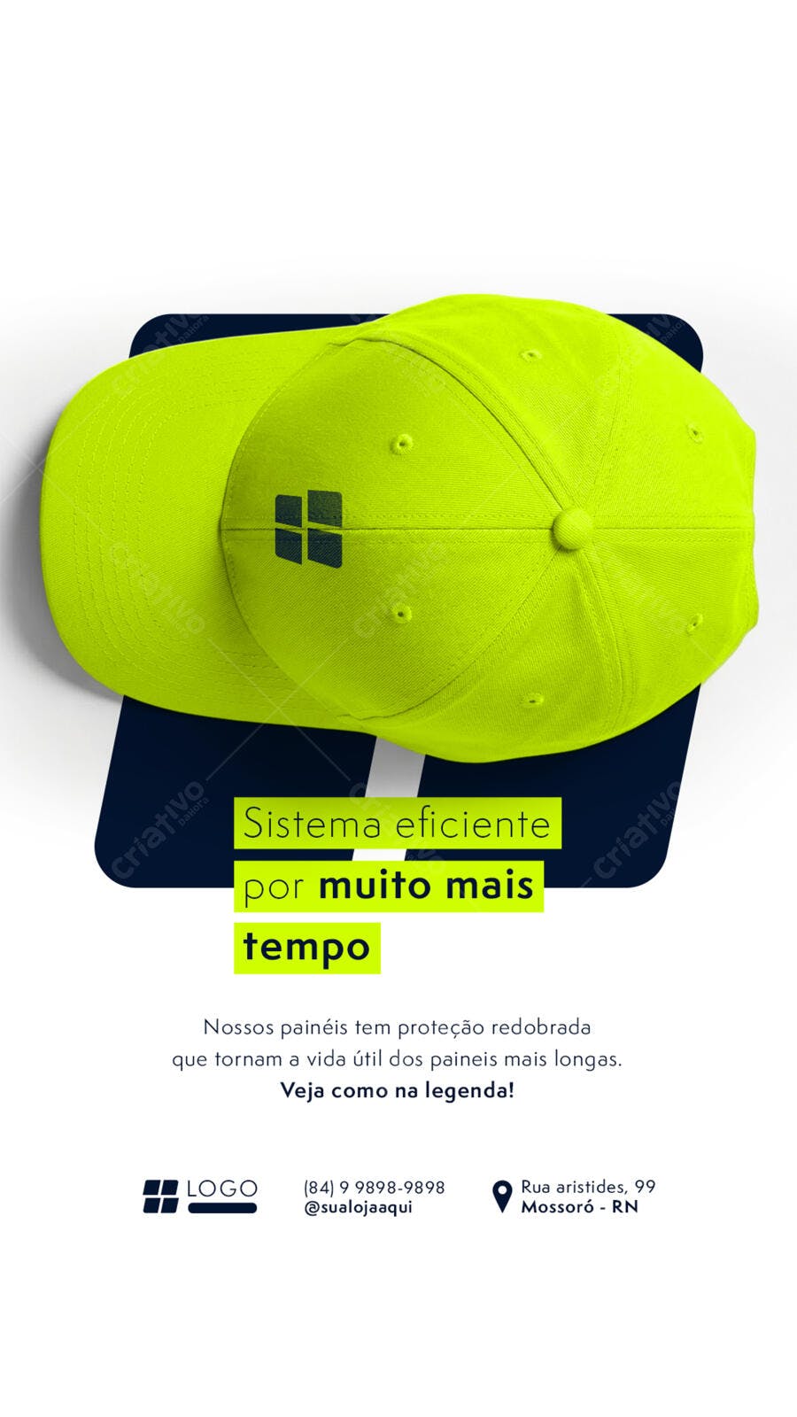 Story Instagram Mockup Boné Neon PSD Editável