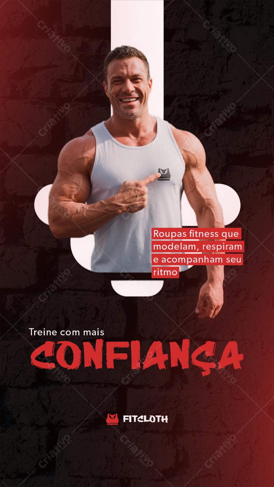 Story Instagram Roupas Fitness Academia PSD Editável