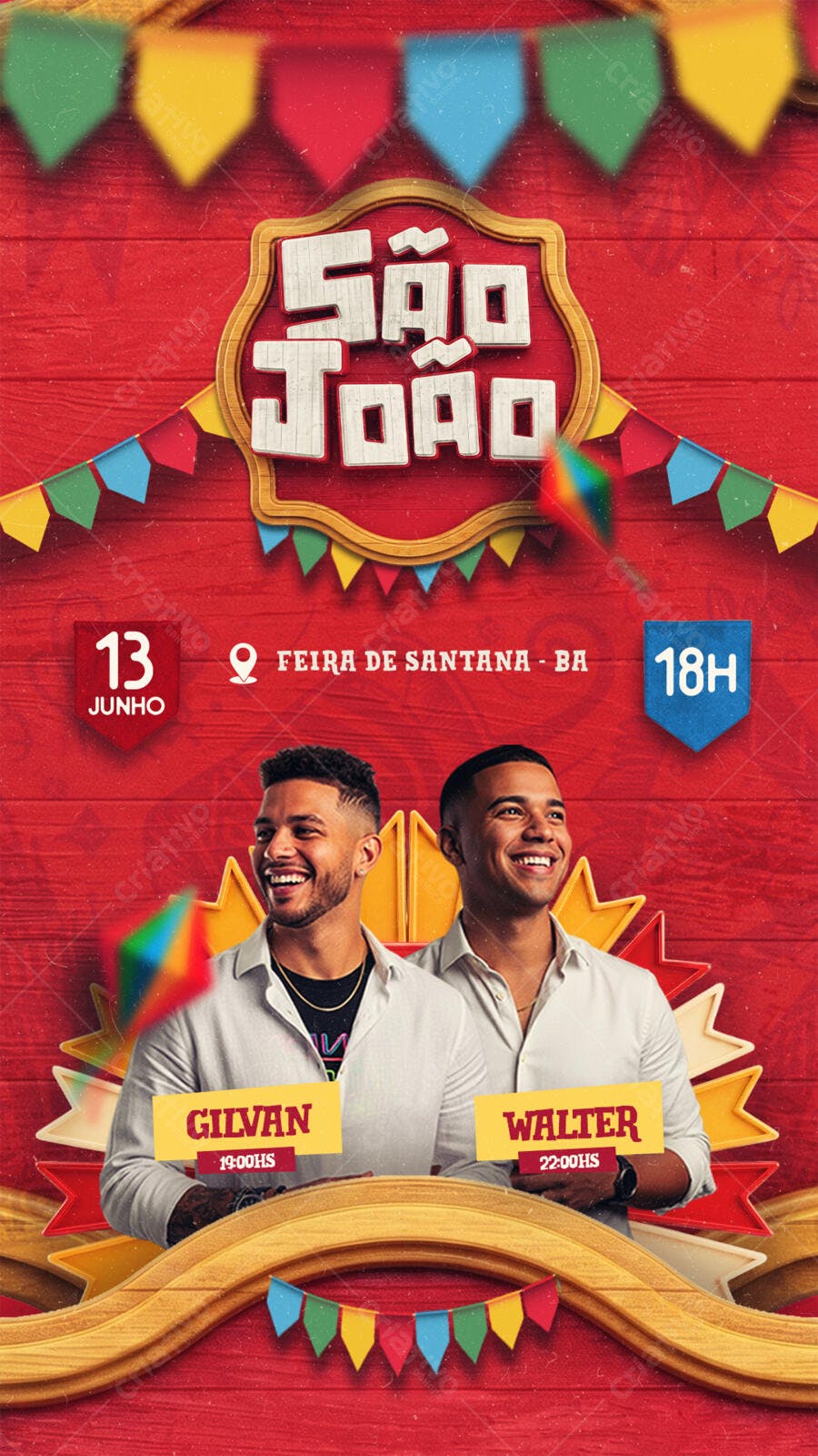 Story Instagram São João Festa Junina PSD Editável