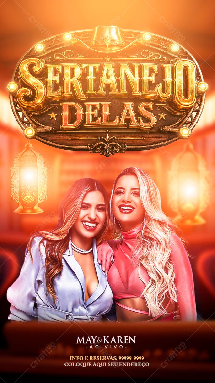 Story Instagram Sertanejo Delas Show PSD Editável