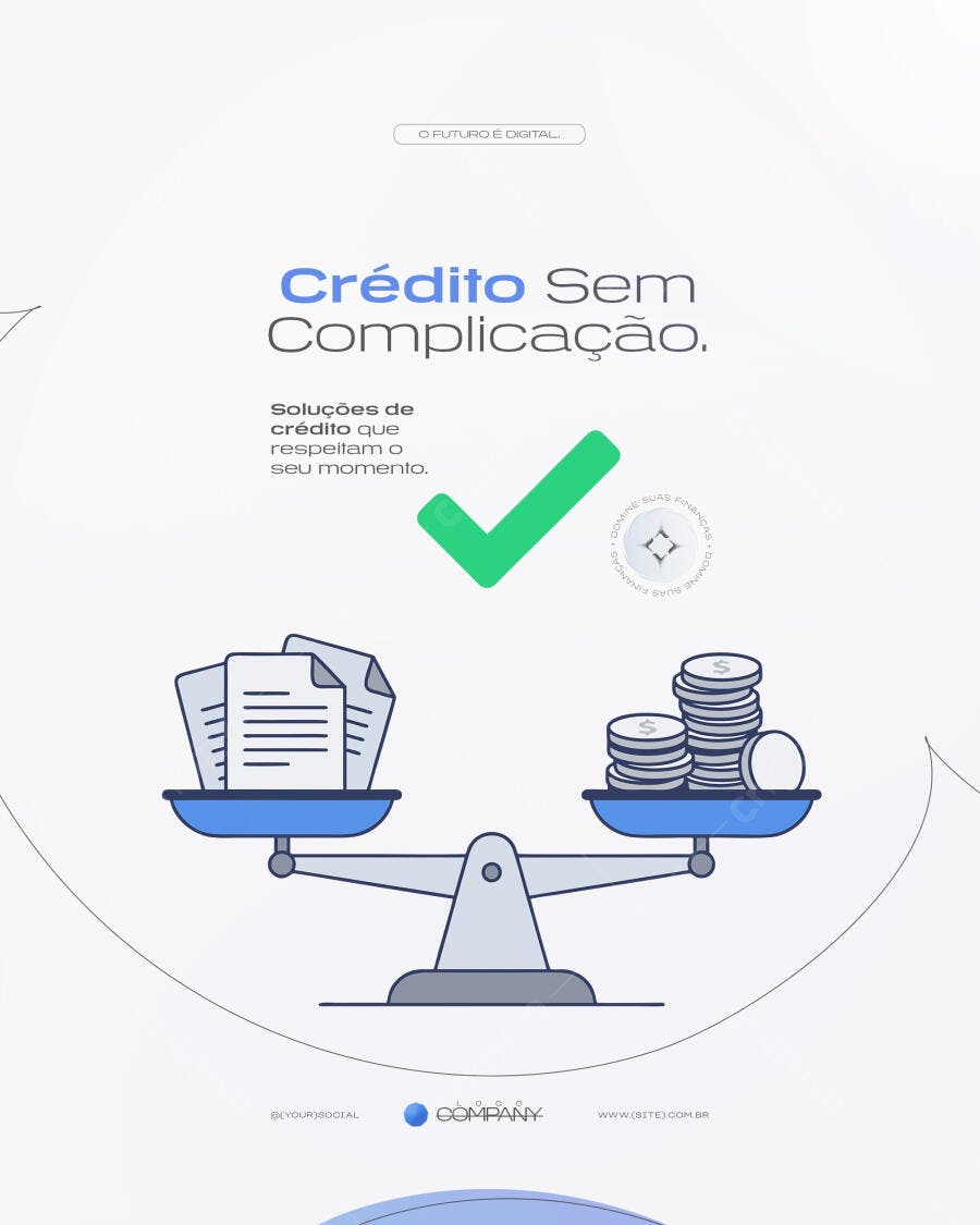 Post Instagram Crédito Financeira PSD Editável