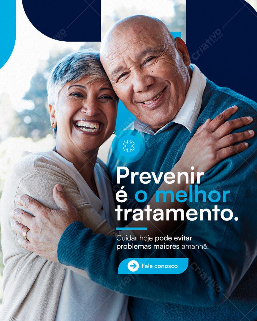 Post Instagram Saúde Prevenção Idosos PSD Editável