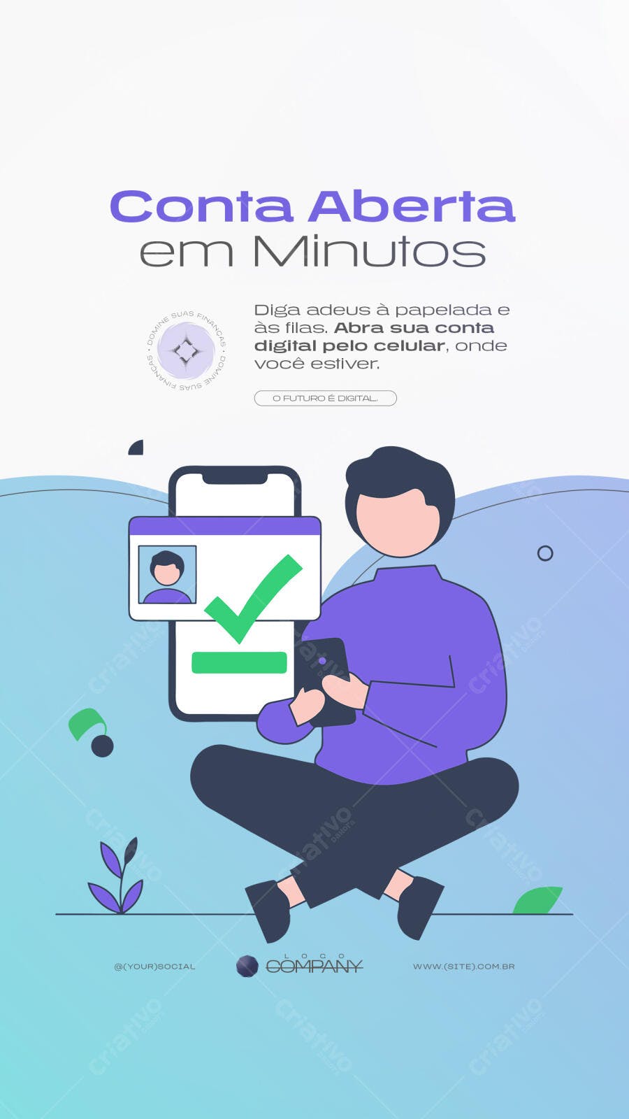 Story Instagram Conta Digital Bancária PSD Editável