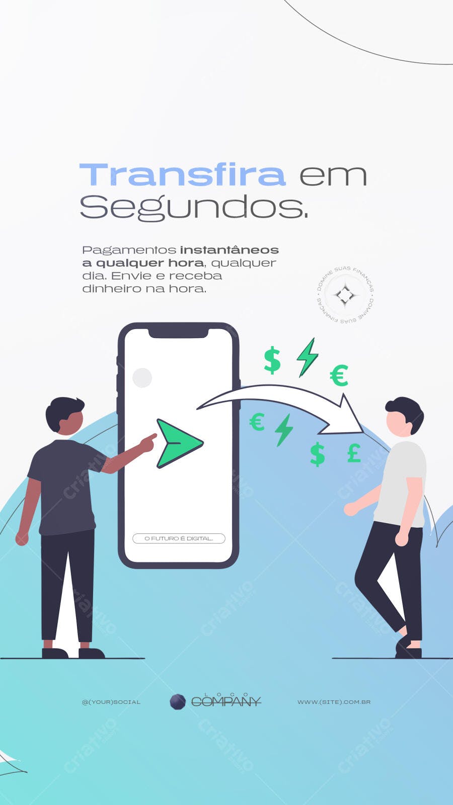 Story Instagram Pagamentos Digitais Financeiro PSD Editável