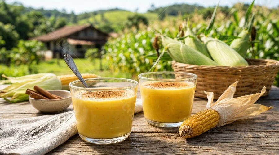 Foto Curau de Milho Festa Junina Fazenda Rural