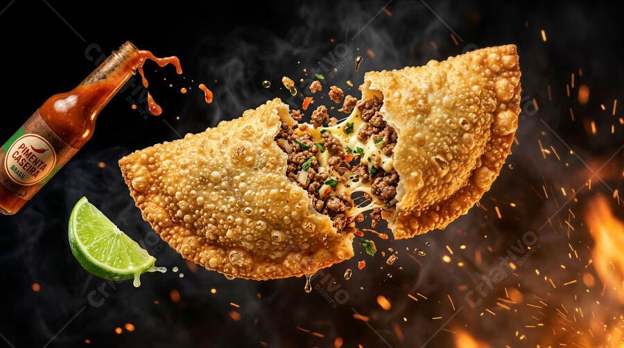 Foto Produto Pastel de Carne Queijo Pimenta Limão Fogo