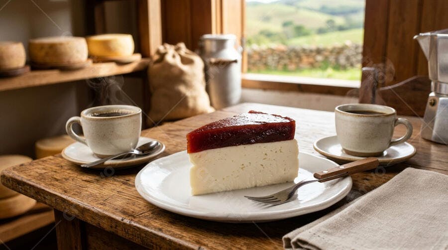 Foto Queijo Minas com Goiabada Café da Manhã Rural
