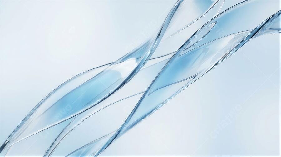 Foto Abstrata Ondas Líquidas Azuis Claras Fundo Branco Limpo