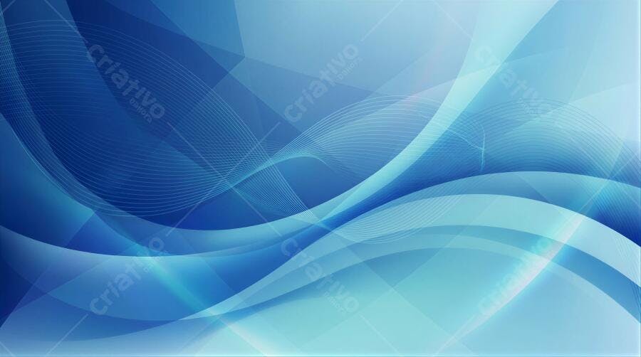 Fundo Abstrato Azul Ondas Curvas Modernas Tecnologia Digital