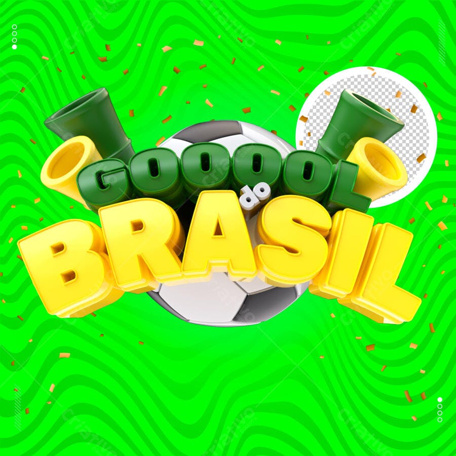 Arte Gool do Brasil Copa do Mundo PSD Editável