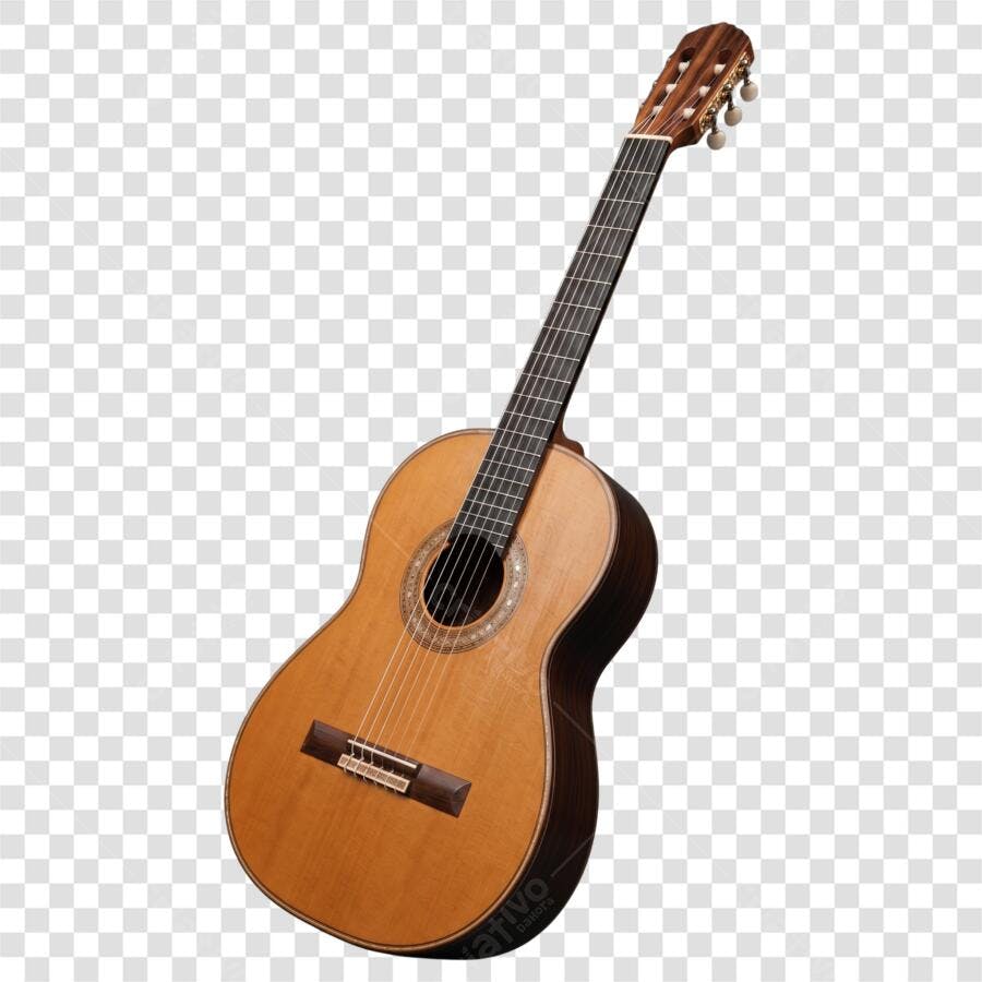 Foto Recortada Violão Acústico Instrumento Musical PNG Fundo Transparente