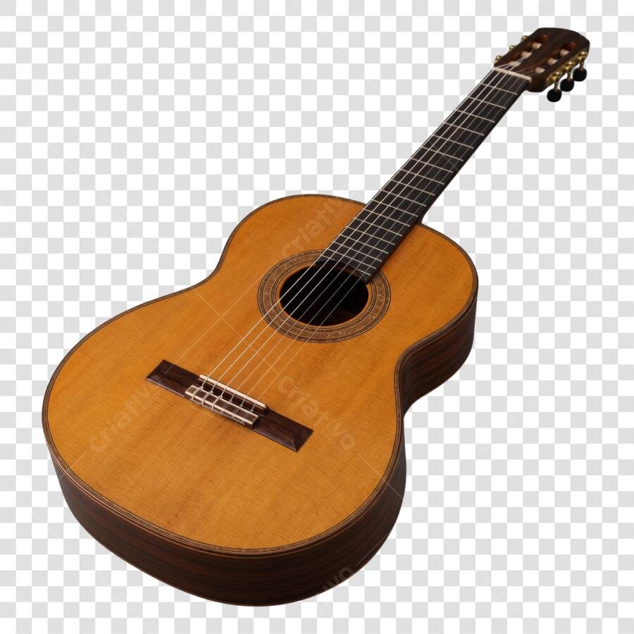 Foto Recortada Violão Acústico Instrumento Musical PNG Fundo Transparente