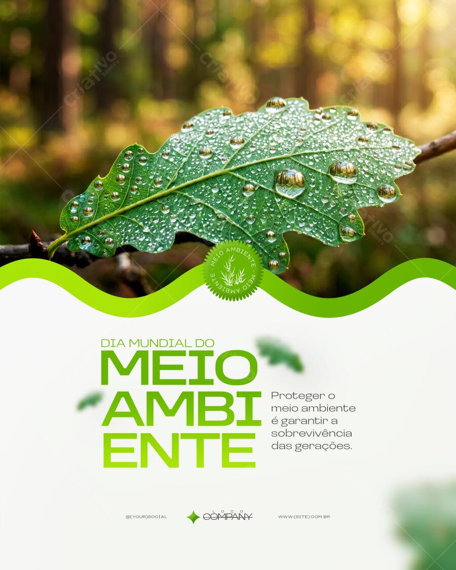 Post Dia Mundial Meio Ambiente PSD Editável