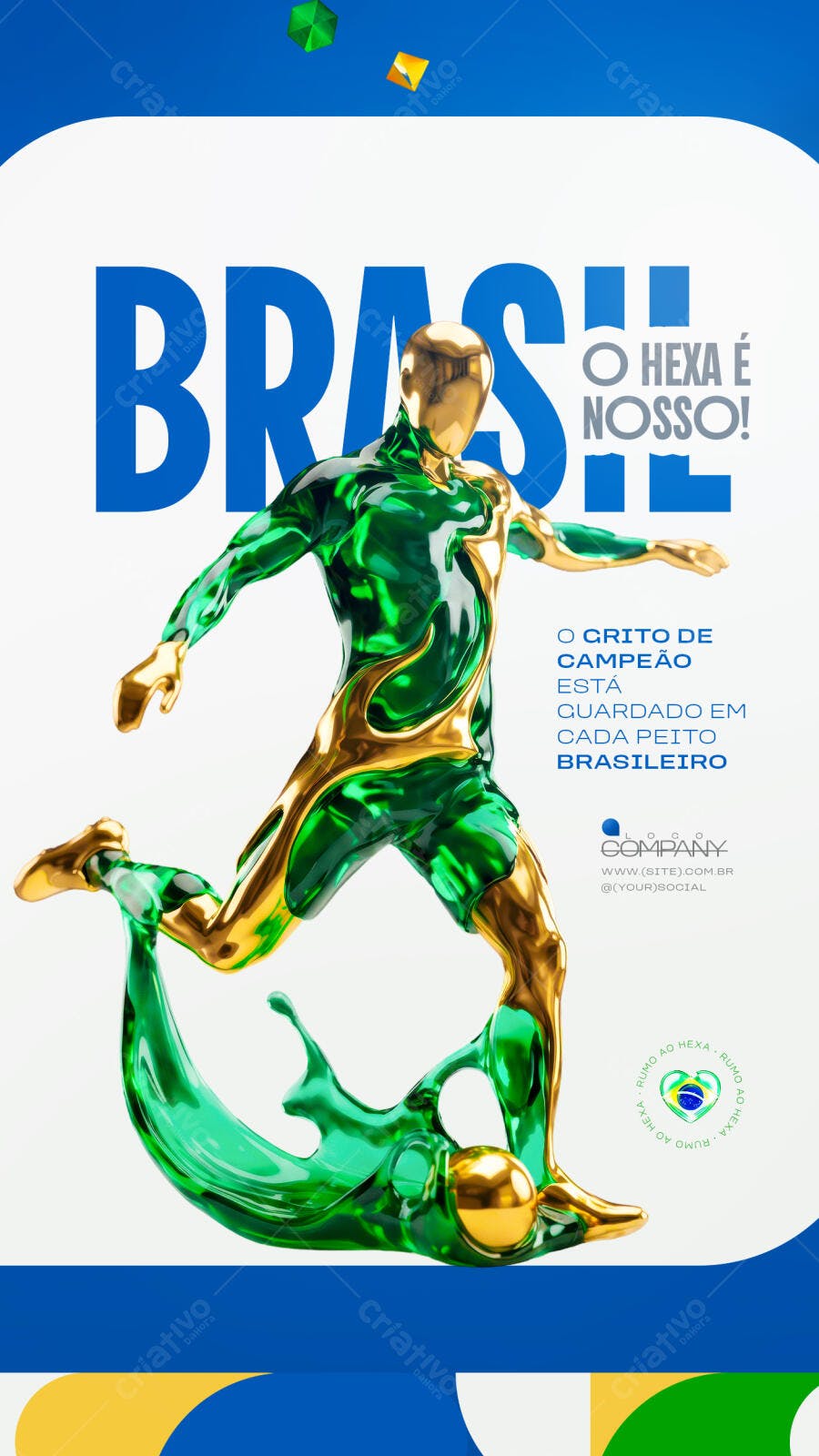 Story Copa do Mundo Brasil Hexa PSD Editável