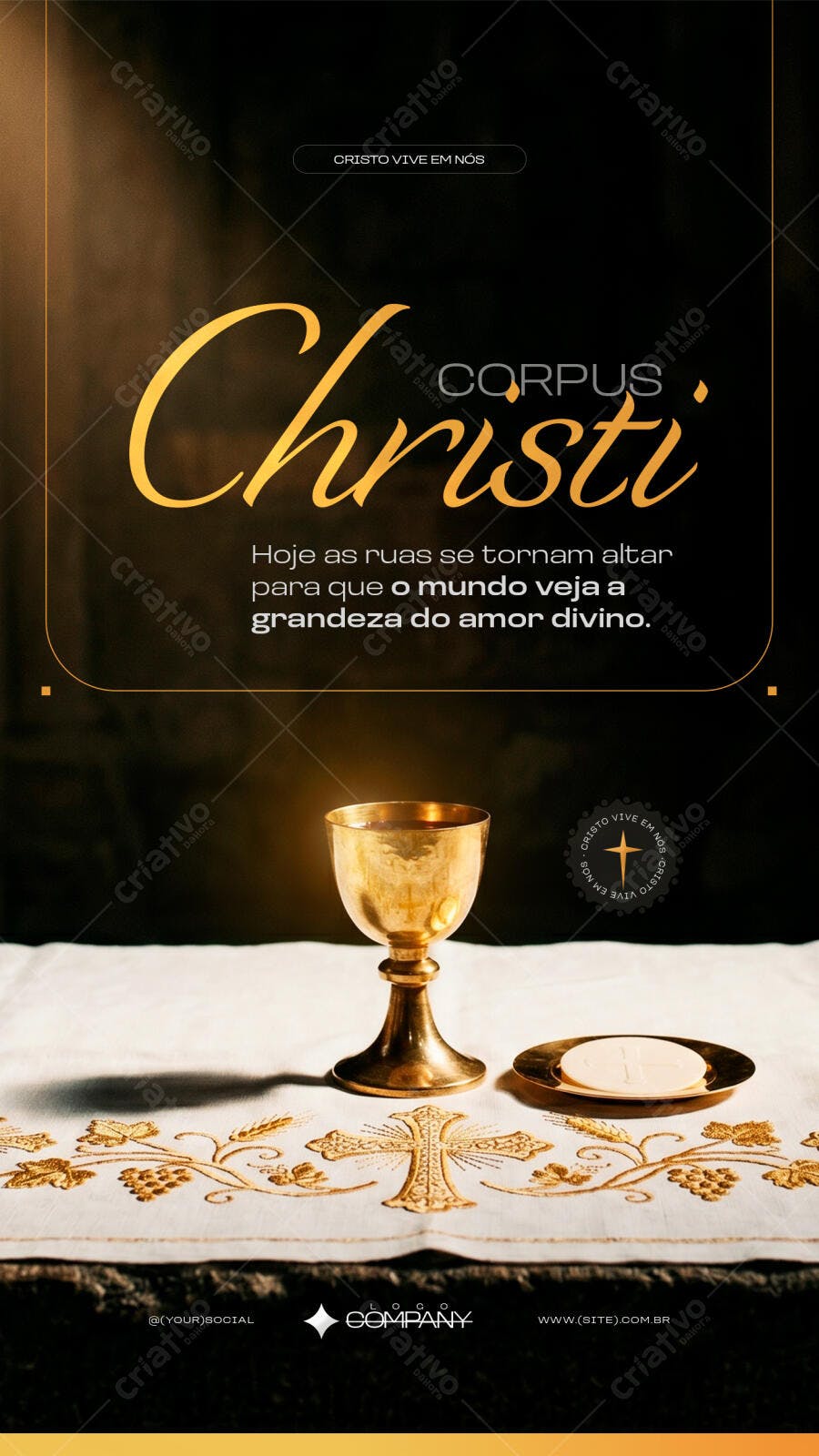 Story Corpus Christi Igreja Católica PSD Editável