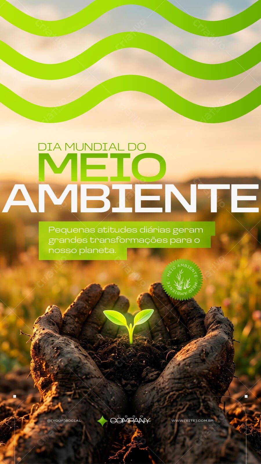 Story Dia Mundial do Meio Ambiente Junho PSD Editável