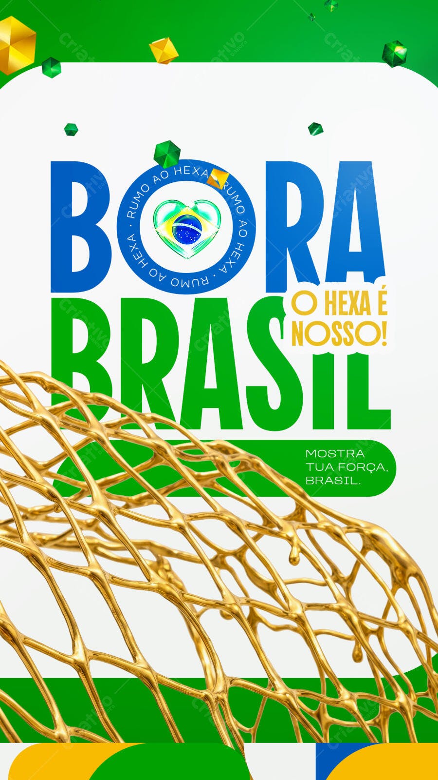 Story Rumo ao Hexa Copa do Mundo Brasil PSD Editável
