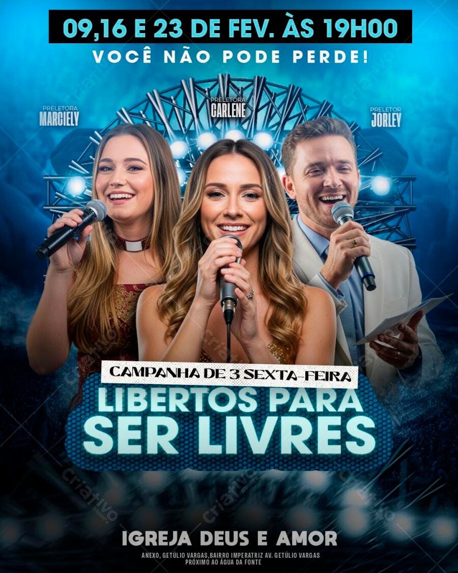Flyer Campanha Igreja Evangélica Fevereiro PSD Editável