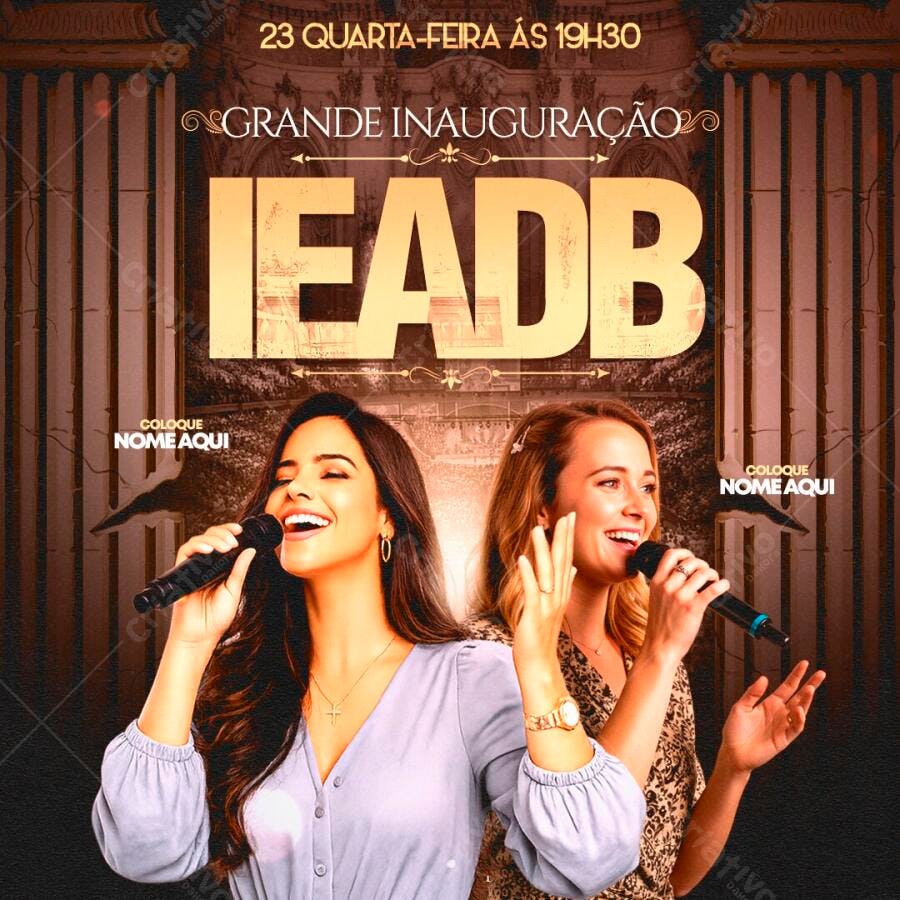 Flyer Inauguração Igreja Evangélica IEADB PSD Editável