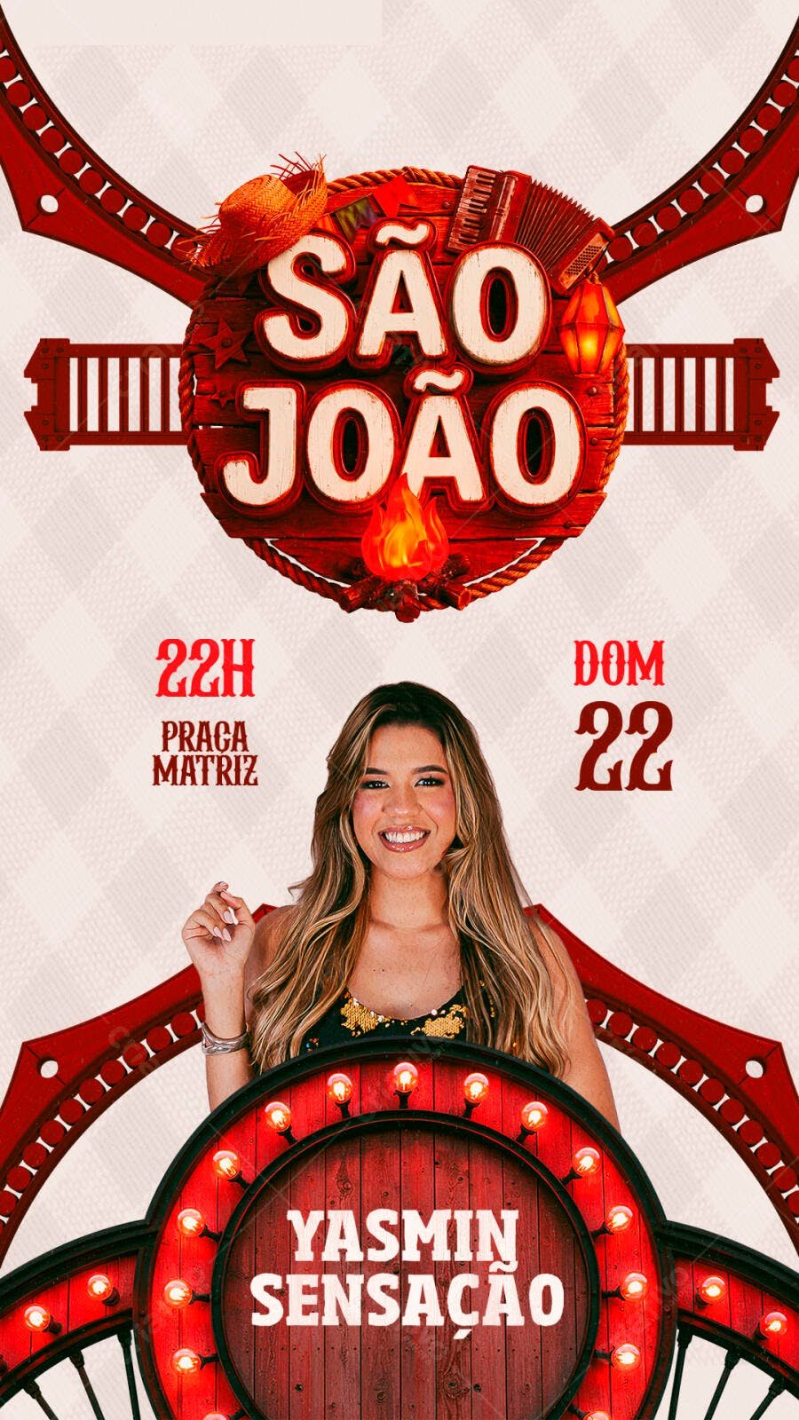 Flyer São João Festa Junina Arraial PSD Editável