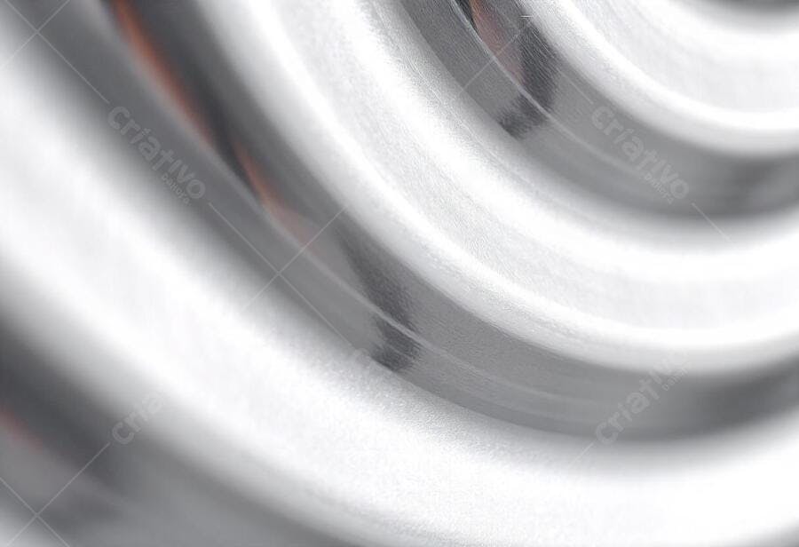 Foto Abstrata Ondas Metálicas Prateadas Fundo Textura Brilhante