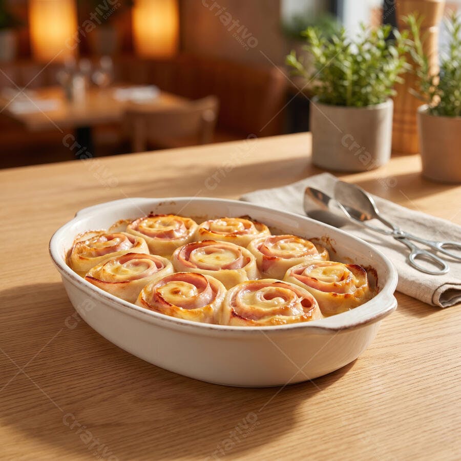 Foto Mini Pizzas Enroladas Presunto Queijo Assadas Restaurante