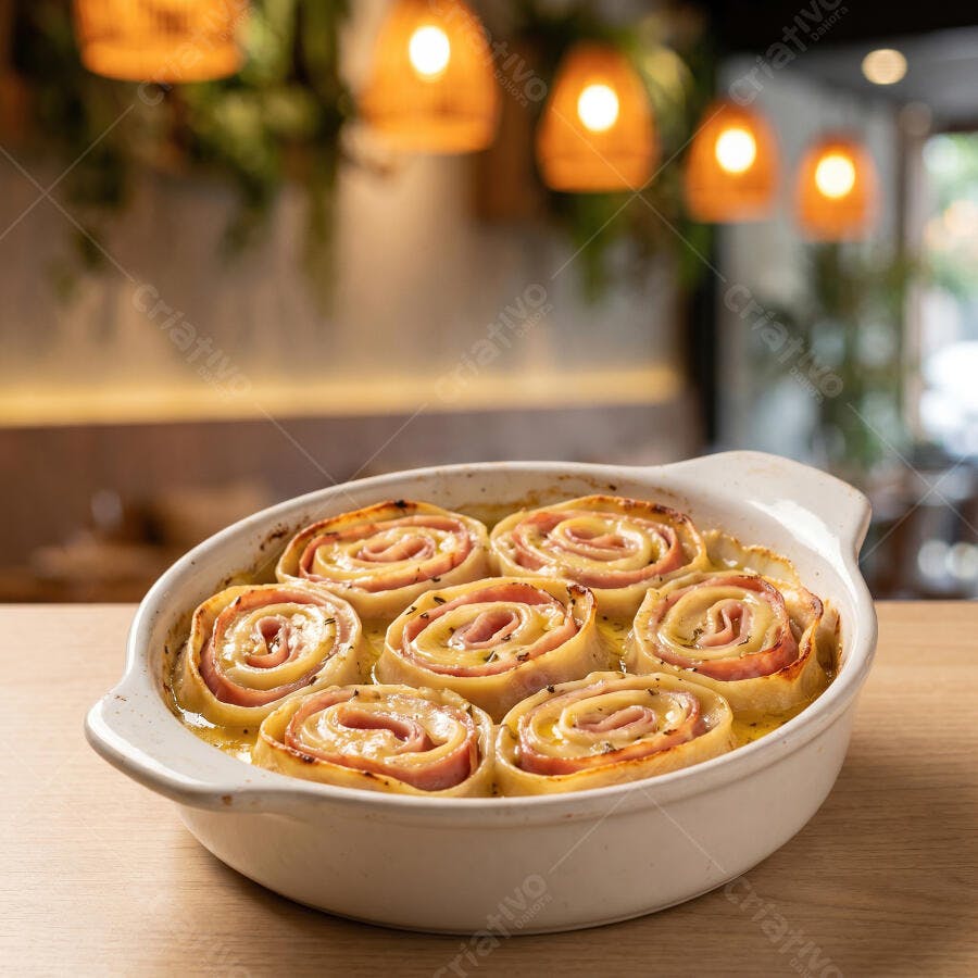 Foto Rondelli de Presunto e Queijo Molho Branco Restaurante