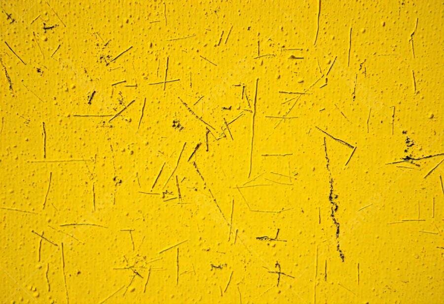 Foto Textura Amarela Desgastada com Riscos e Pontos