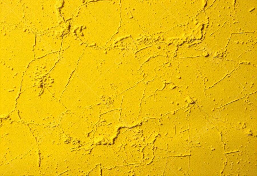 Foto Textura Amarela Parede Rústica com Rachaduras