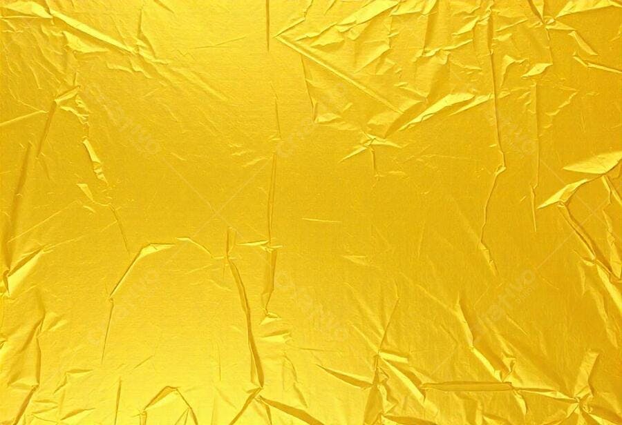Foto Textura Amassada Plástico Dourado Brilhante Fundo