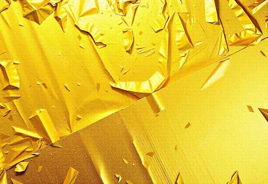 Foto Textura Dourada Abstrata Brilhante Fundo Amassado