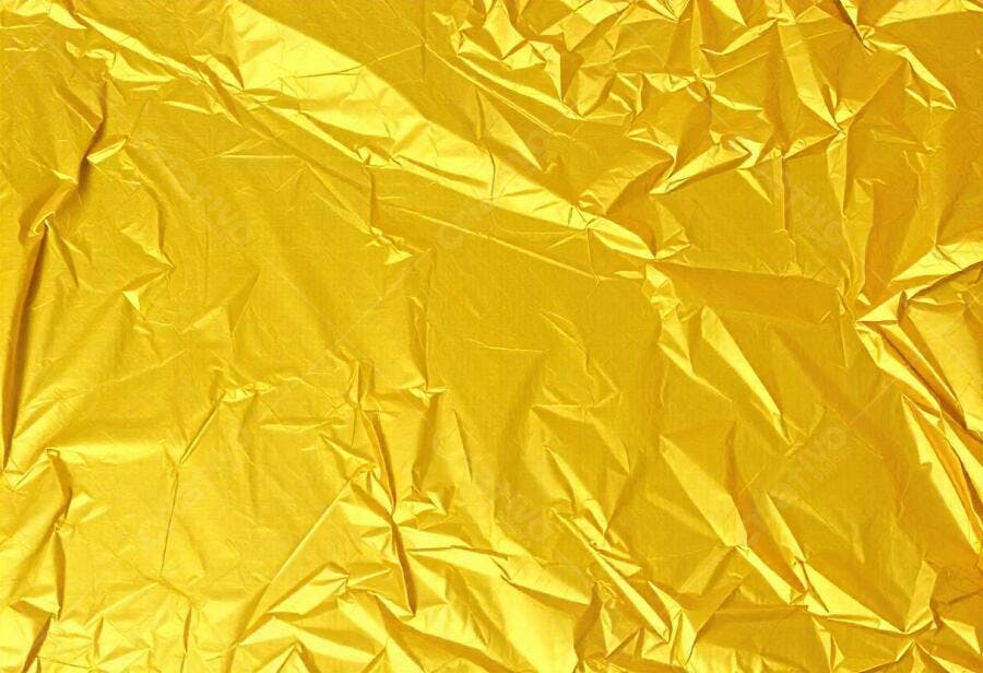 Foto Textura Papel Amassado Dourado Brilhante Fundo Abstrato