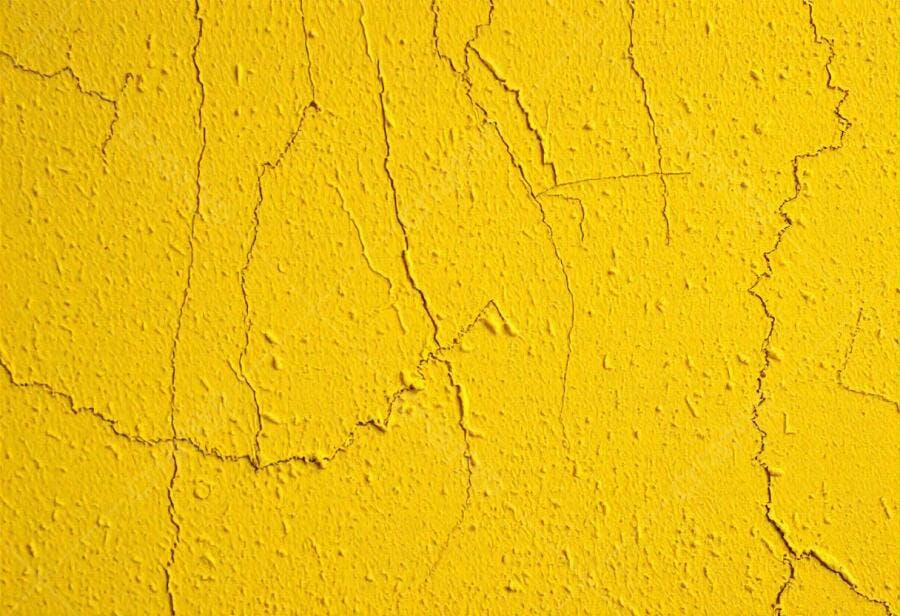 Foto Textura Parede Amarela Rachada Desgastada Abstrata