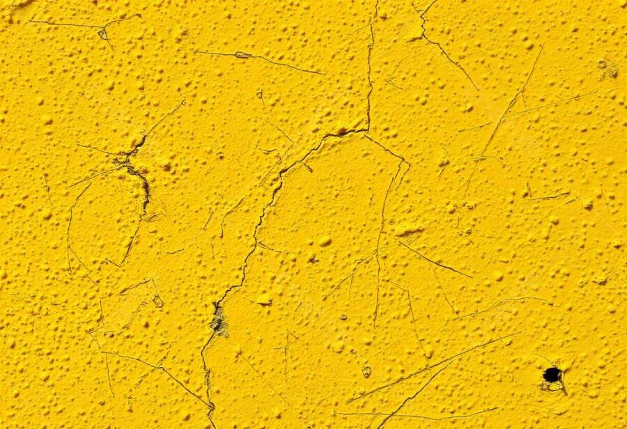 Foto Textura Parede Amarela Rachada Desgastada
