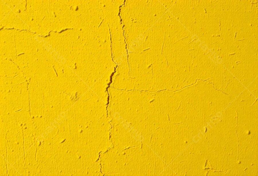 Foto Textura Parede Amarela Rachada Detalhe Abstrato