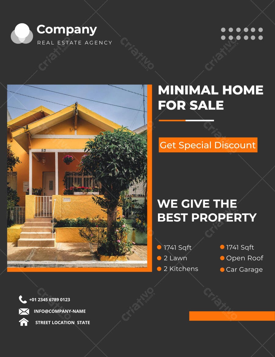Ilustração Vetorial Imóvel Casa à Venda Agência Imobiliária